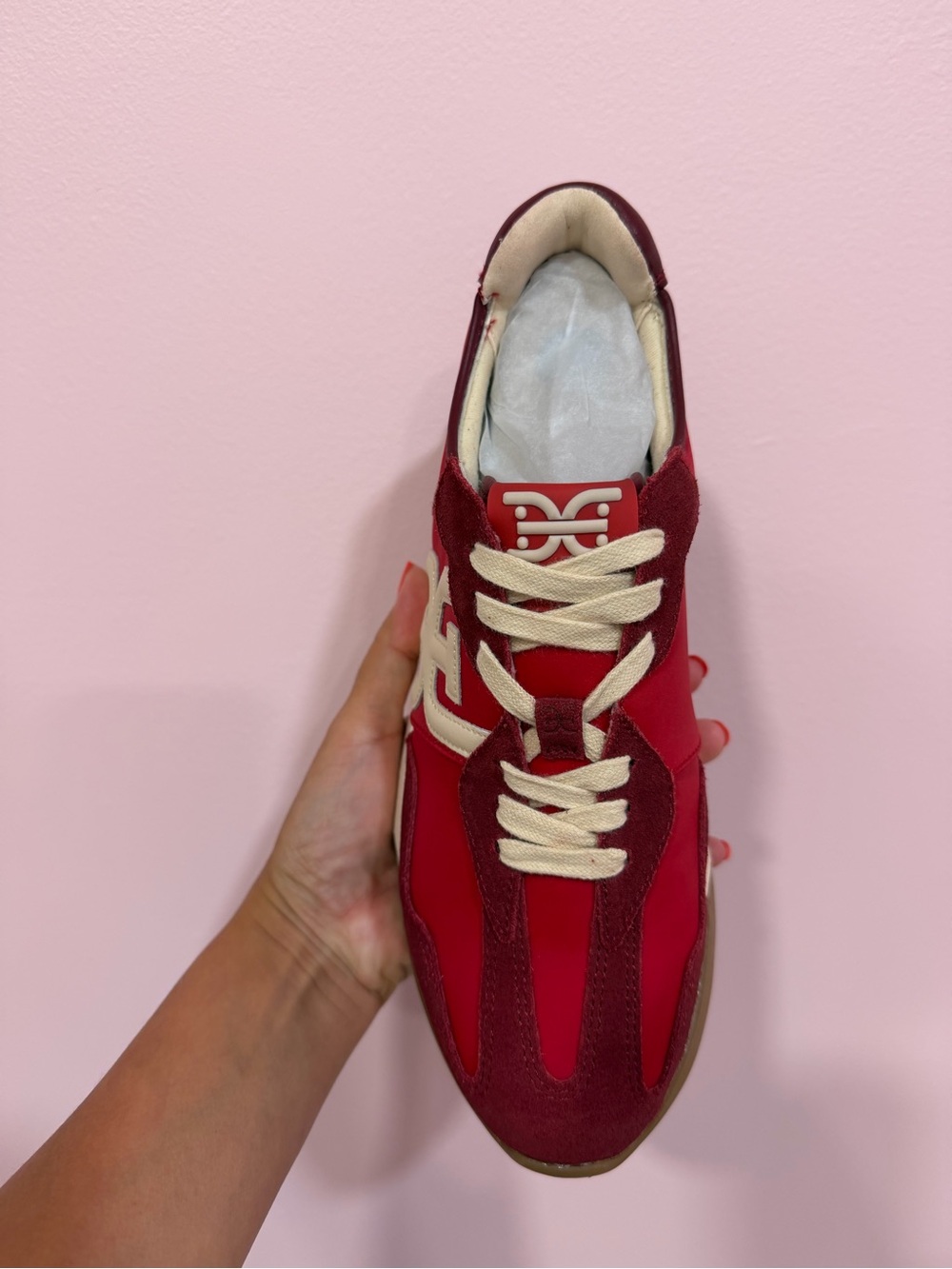 Sam Edelman Scarlet Suede Langley Sneakers NWT - Picture 7 of 8